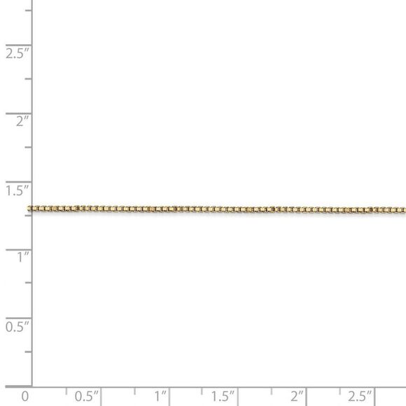1mm 14k Yellow Gold, Box Chain Necklace, 18 Inch - Picture 5 of 8